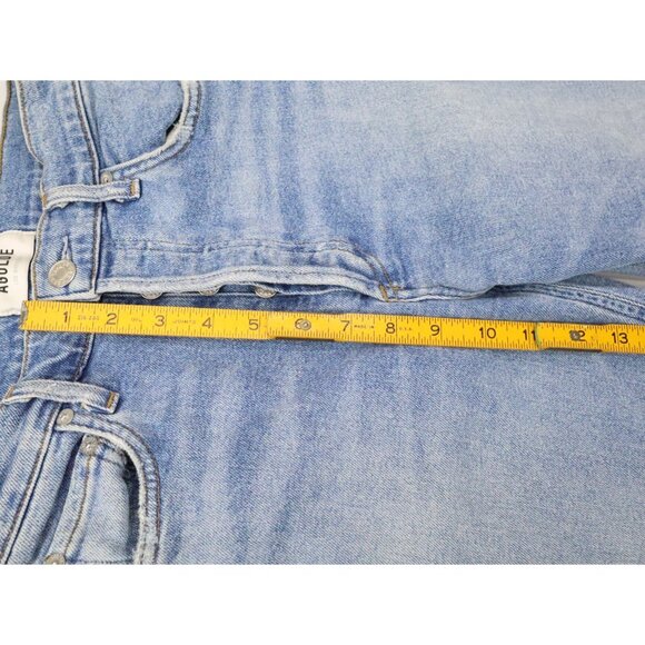 AGOLDE Nico High Rise Slim Fit Jeans Blue Women 24 Button Fly‎ Denim Stretch USA - Picture 9 of 12